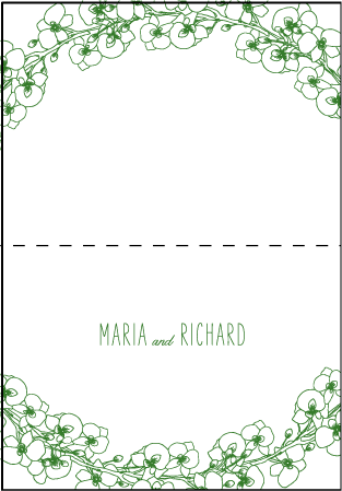 Romantic Floral Letterpress Thank You Card Fold Design Medium