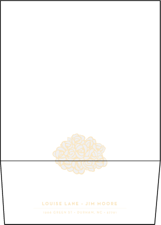 Rose Letterpress Envelope Design Medium