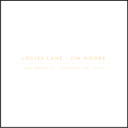 Rose Letterpress Reply Envelope Design Medium