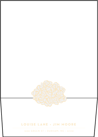 Rose Letterpress Save The Date Envelope Design Medium