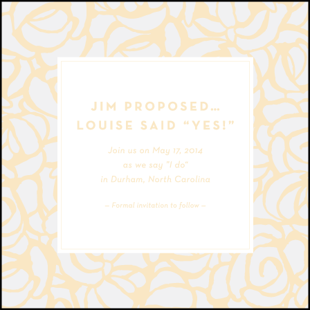 Rose Letterpress Save The Date Design Medium