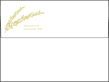 Rosemary Letterpress Envelope Design Medium