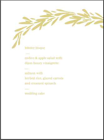 Rosemary Letterpress Menu Design Medium