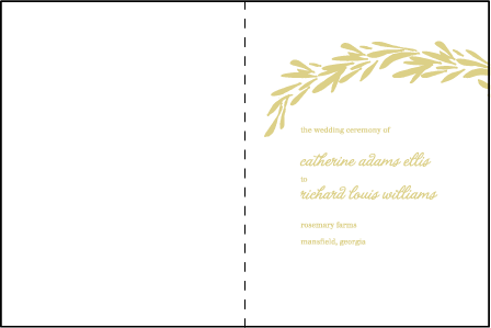 Rosemary Letterpress Program Design Medium