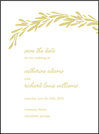 Rosemary Letterpress Save The Date Design Medium