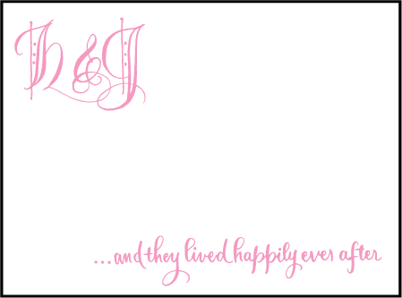 Royal Calligraphy Letterpress Favor Card Design Medium