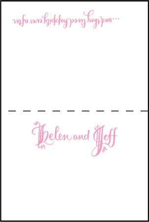 Royal Calligraphy Letterpress Placecard Fold Design Medium