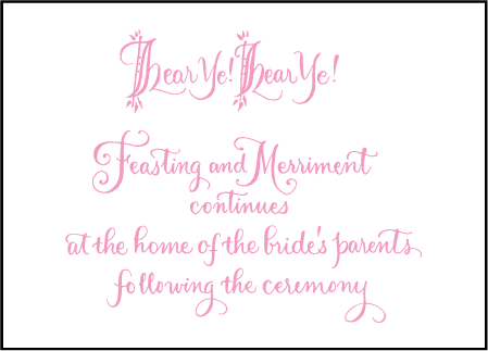 Royal Calligraphy Letterpress Reception Design Medium