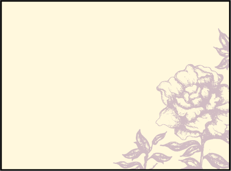 Royal Peony Letterpress Favor Card Design Medium