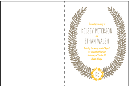 Rustic Jolene Letterpress Program Design Medium