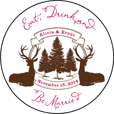 Rustic Lookout Letterpress Coaster Design Medium