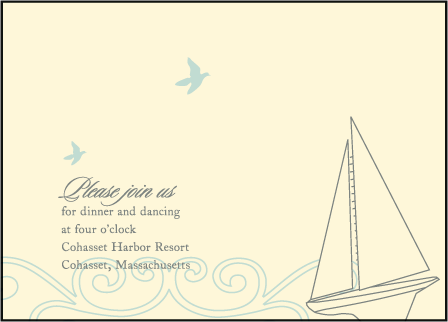 Sailboat Letterpress Reception Design Medium