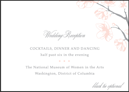 Sakura Letterpress Reception Design Medium