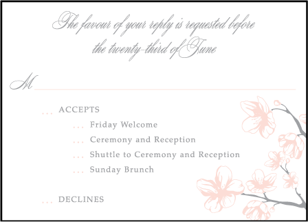 Sakura Letterpress Reply Design Medium