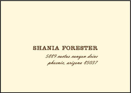 Santa Fe Letterpress Reply Envelope Design Medium