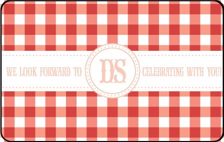 Savannah Letterpress Reply Postcard Front Design Medium