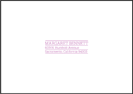 Serenade Letterpress Reply Envelope Design Medium