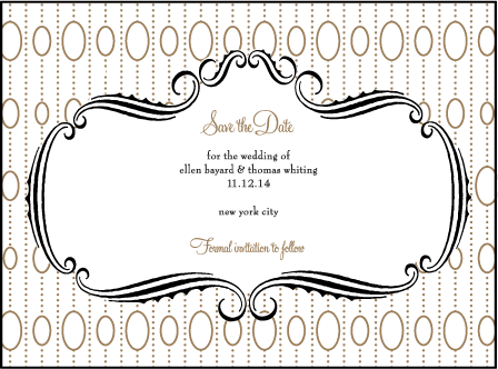 Silhouette Letterpress Save The Date Design Medium