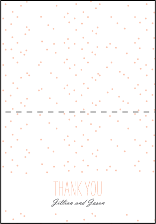 Simple Dot Letterpress Thank You Card Fold Design Medium