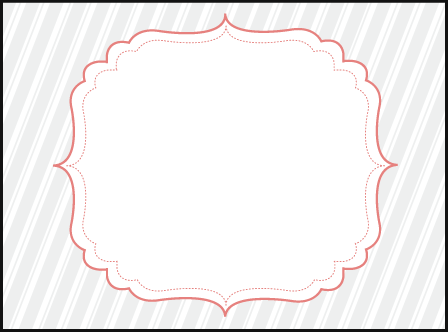 Simple Frame Letterpress Placecard Flat Design Medium