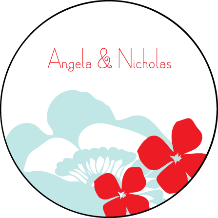 Simple Poppy Letterpress Coaster Design Medium