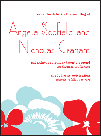 Simple Poppy Letterpress Save The Date Design Medium