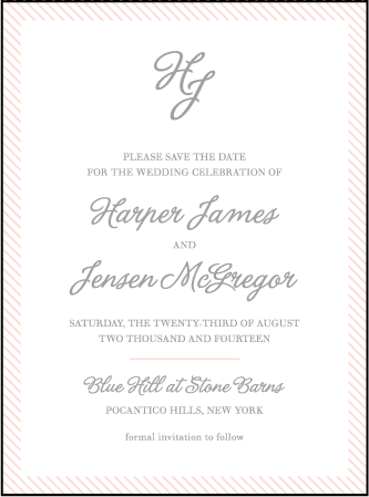 Simple Stripes Letterpress Save The Date Design Medium
