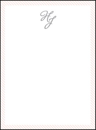 Simple Stripes Letterpress Thank You Card Flat Design Medium
