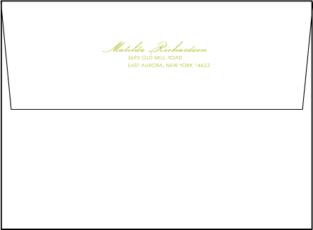 Simplicity Letterpress Envelope Design Medium