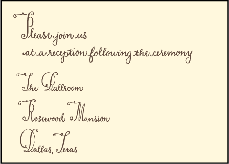 Sobelle Calligraphy Letterpress Reception Design Medium