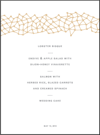 Soho Letterpress Menu Design Medium