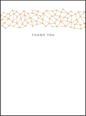 Soho Letterpress Thank You Card Flat Design Medium