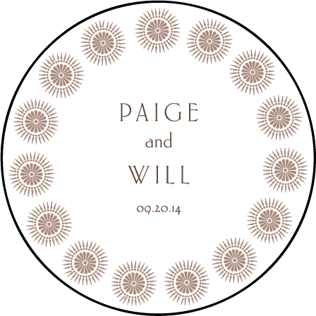 Soleil Letterpress Coaster Design Medium