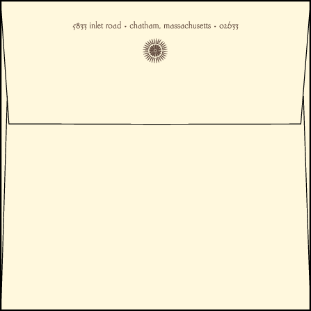 Soleil Letterpress Envelope Design Medium