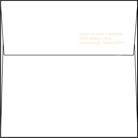 Solina Letterpress Thank You Card Flat Envelope Design Medium