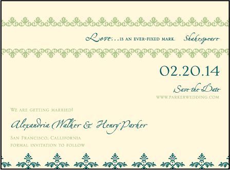 Sonnet Letterpress Save The Date Design Medium