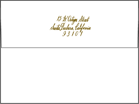 Sonoma Calligraphy Letterpress Envelope Design Medium