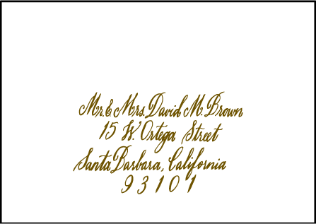 Sonoma Calligraphy Letterpress Reply Envelope Design Medium
