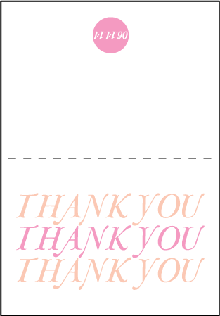 Storybook Romance Letterpress Thank You Card Fold Design Medium
