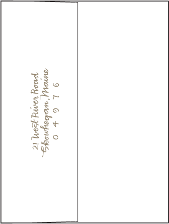 String Calligraphy Letterpress Envelope Design Medium outer invitation 