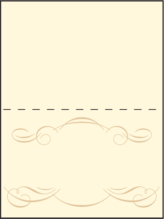 Studebaker Letterpress Placecard Fold Design Medium