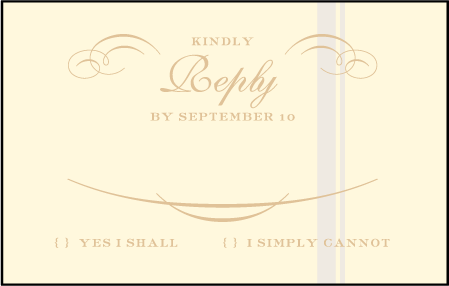 Studebaker Letterpress Reply Postcard Front Design Medium