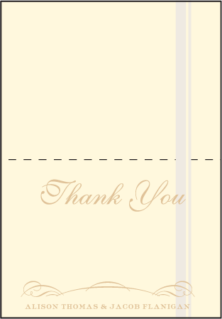Studebaker Letterpress Thank You Card Fold Design Medium