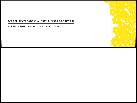 Sweet Daisy Letterpress Envelope Design Medium