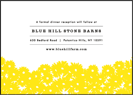 Sweet Daisy Letterpress Reception Design Medium
