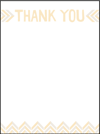 Sweet Lorna Letterpress Thank You Card Flat Design Medium