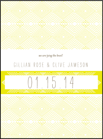 Tapestry Letterpress Save The Date Design Medium
