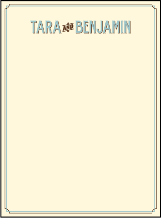 Tara Letterpress Thank You Card Flat Design Medium