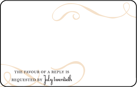 Tennyson Letterpress Reply Postcard Front Design Medium