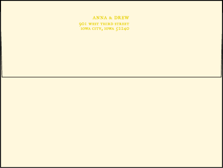 Thrive Letterpress Envelope Design Medium